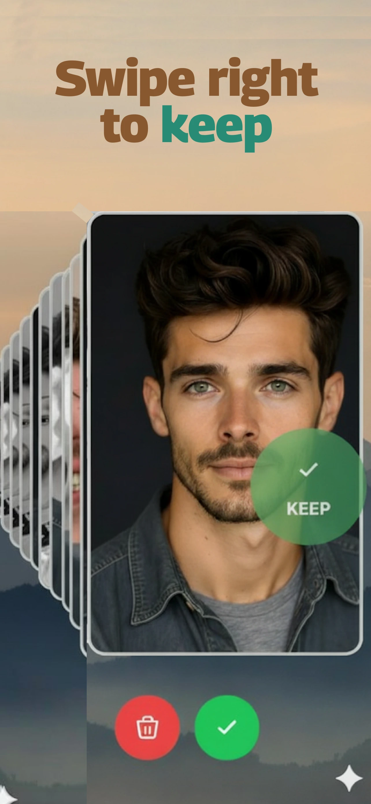 Swiper photo organization features